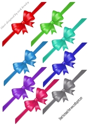 pretty corner bows thin border fit 8x8 (set one)