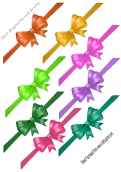 pretty corner bows thin border fit 8x8 (set two)