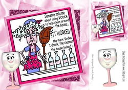 A womans work is never done! , stella at it again in the pink! 8x8