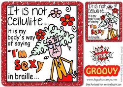 I am sexy! dotty in red glitter frame 8x8