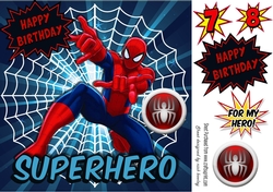 Spider man super hero (red) 8x8