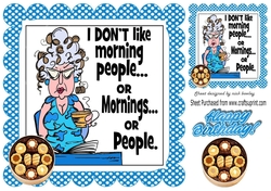 I Just Dont Do Mornings! Coffee with biscuits (going grey gracefully) 8x8