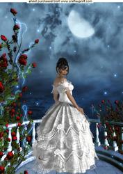 Moonlight with Elegant Lady