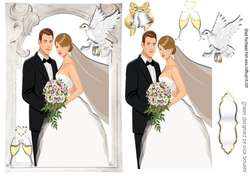 Wedding couple with Arch & Dove A5