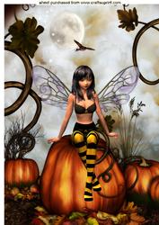 Pumkin Faerie Bee, A4 Topper