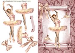 Dancing Ballerina on Scroll