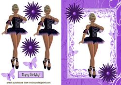 Dancing Ballerina in Purple Dress