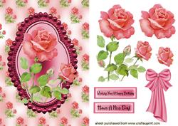 Pretty as a Picture Red Roses in Ornate Frame