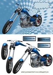Blue Motorbike