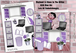 Mayhem & Chaos in my office 8x8 Mini Kit (purple)