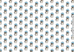 Cute penguin in bobble hat backing paper