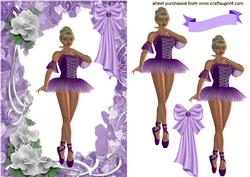 Pretty Ballerina in Flower Frame