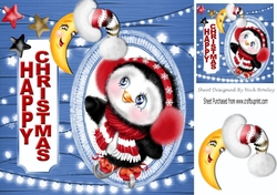 Cute penguin (red) 8x8