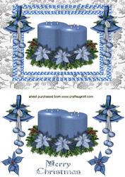 Christmas Blue Candles