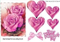 pretty pink roses with heart pyramids