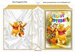 Dancing bear with tigger in the meadows A5 folded book