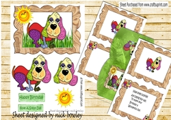 Cute Coloured patchwork dog A5 Mini Kit