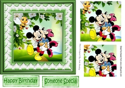 Minnie with Mickey dancing pyramids 7x7