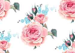 Pretty large pink roses backing paper