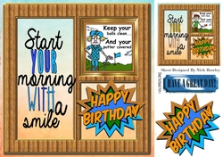 Anyone for a game of golf! window frame 8x8 (blue)