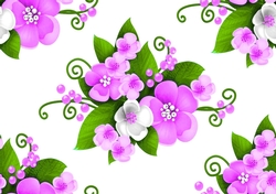 pink/white spring flowers backing paper (LARGE)