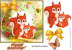 cute and foxy with butterfly and bow 7x7