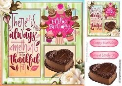 Be Thankful for!!! CAKE Window card fron 8x8