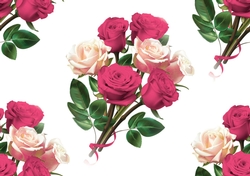 pretty pink roses (large backing paper)