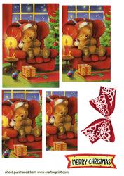 Christmas Teddy in His Chair Pyramids