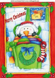 Cute Little Penguin in Bed A4 Topper