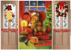 Teddy Waiting for Santa Gatefold