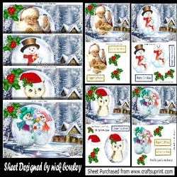 8 Christmas card fronts (4 A4 & 4 A5) Cards BUMPER KIT (one)