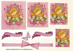 Cute Teddy with Flowers, Pyramids