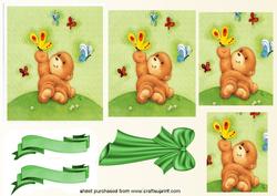 Little Teddy with Butterflies,pyramids