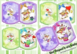 Cute Kittens presents on lace bracket card Card front mini kits