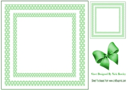 green polkadot 8x8 frame card front/insert