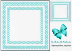 turq polkadot 8x8 frame card front/insert