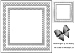 silver polkadot 8x8 frame card front/insert