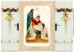Nativity with Mary, Joseph & Angels, Gatefold