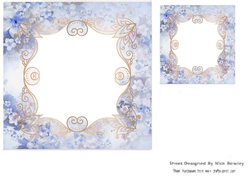 blue floral card front/insert 7x7