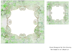 green floral card front/insert 7x7