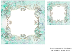 turq floral card front/insert 7x7