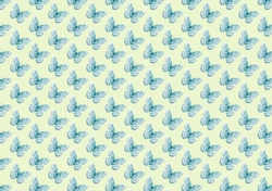 pretty blue butterflies (small green background) backing paper
