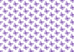 pretty purple butterflies (small white background) backing paper