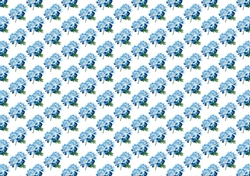 Blue flower (white small) backing paper (one)