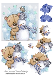 Cute Snowman/teddy snowflake pyramids