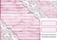 Pink Wood and lace corners 8x8 card front
