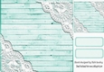 Turq Wood and lace corners 8x8 card front