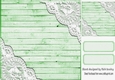 Green Wood and lace corners 8x8 card front