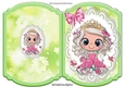 pretty little princess dressed in pink with bow bracket card